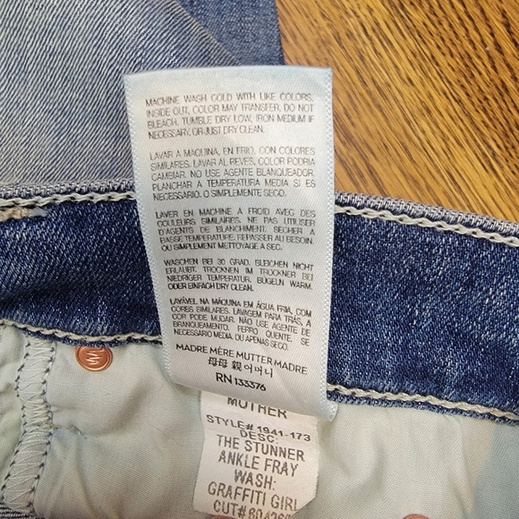 Mother The Stunner Ankle Fray in Graffiti Girl - Picture 12 of 16